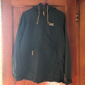 Unlined anorak black large great shape